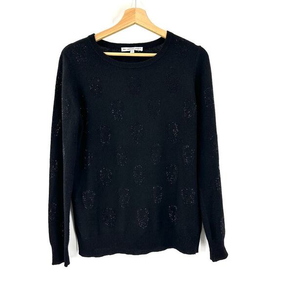 The Cashmere Project Cashmere Embellished Skulls Sweater Sz M - Picture 1 of 5